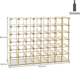 thumbnail of PROREGAL Modulares Weinregal VINOTECA MOD METAL | HxBxT 62,5x82,5x24,5cm | 8x6 Flaschen | Massives Kiefernholz | Braun geölt | Flaschenregal