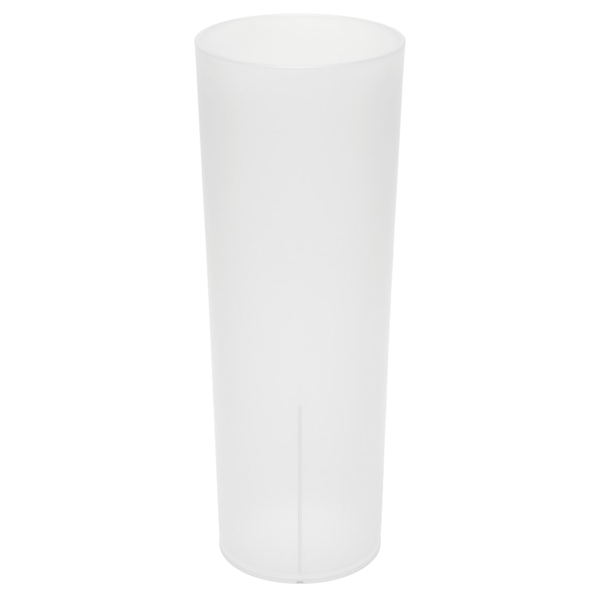 Verre tubo givré translucide réutilisable en polypropylène 20/25 cl