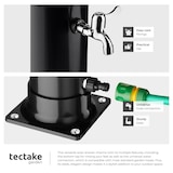 thumbnail of tectake Ducha solar TINTO, ecológica, resistente corrosión, con grifo de pie, 220x23x44cm, negro