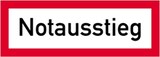 thumbnail of Aufkleber Notausstieg, Folie, 297x105 mm