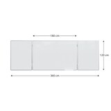 thumbnail of Lavagna magnetica cancellabile a secco bianca “trittico” 120×180//360 cm
