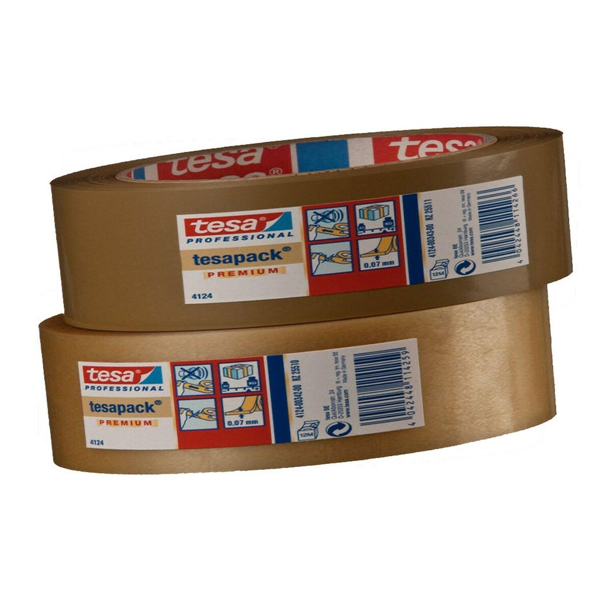 24x TESA Klebeband tesapack 4124 TOP-PVC 25mm x 66m transparent
