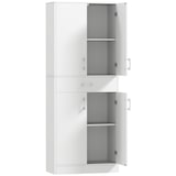 thumbnail of HOMCOM alacena de cocina mueble de cocina con 4 puertas 1 cajón y estantes ajustables antivuelco armario de cocina moderno 70,8x34x180 cm