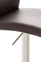 thumbnail of Décoshop26 - Höhenverstellbarer und um 360° drehbarer Barhocker x1 runde Metallplattform brauner PVC-Sitz 10_0004565