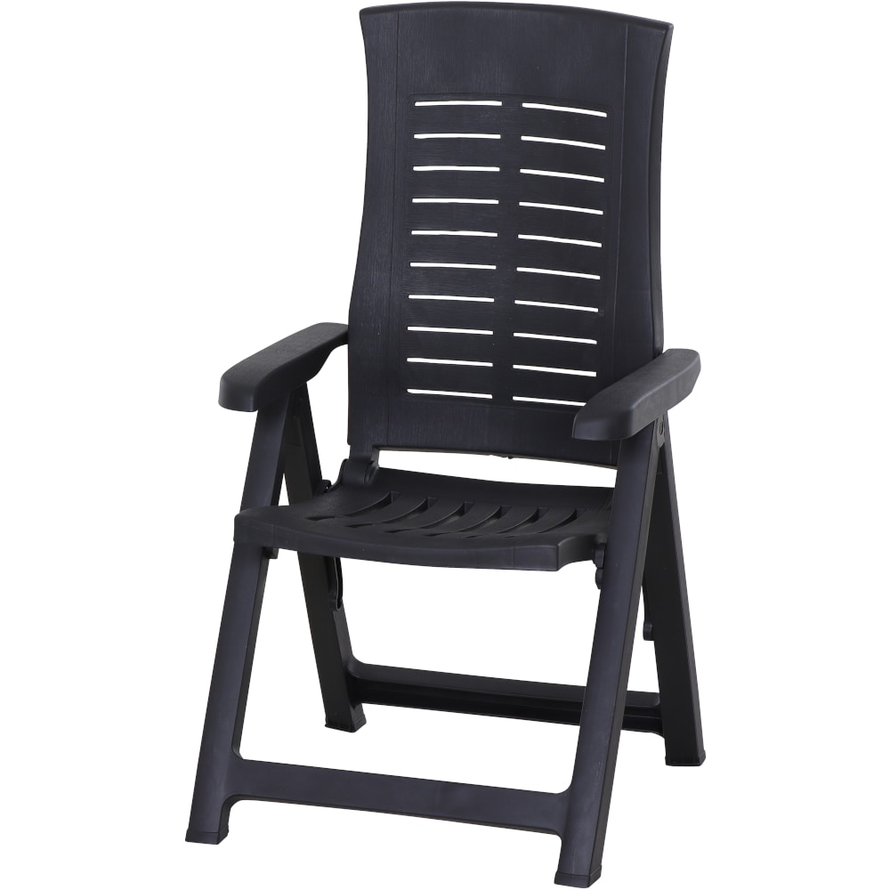 Zilveren opvouwbare fauteuil antraciet