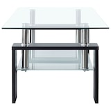 thumbnail of vidaXL Salontafel zwart transparant 95x55x40 cm gehard glas