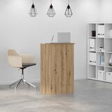 thumbnail of Bureau réception chêne artisanal 55x50x103,5 cm bois ingénierie Modèle Vega Office