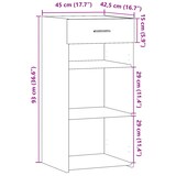 thumbnail of Helloshop26 - Buffet Sideboard Kommode Schrank Aufbewahrungseinheit Organizer Küche Wohnzimmer Sonoma 45 x 42,5 x 93 cm 02_0036368