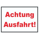 thumbnail of Achtung Ausfahrt Schild  A4 (210x297mm)