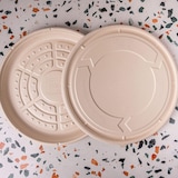 thumbnail of Honest Pack Pizzakarton aus Zuckerrohr 33x3 cm 150 Stück, 100% biologisch abbaubare, kompostierbare Pizzaschachtel, Keine Faltung, platzsparend