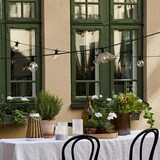 thumbnail of Lampenschirm wetterfest für E27 D: 25cm Terrasse Balkon Rattanoptik beige