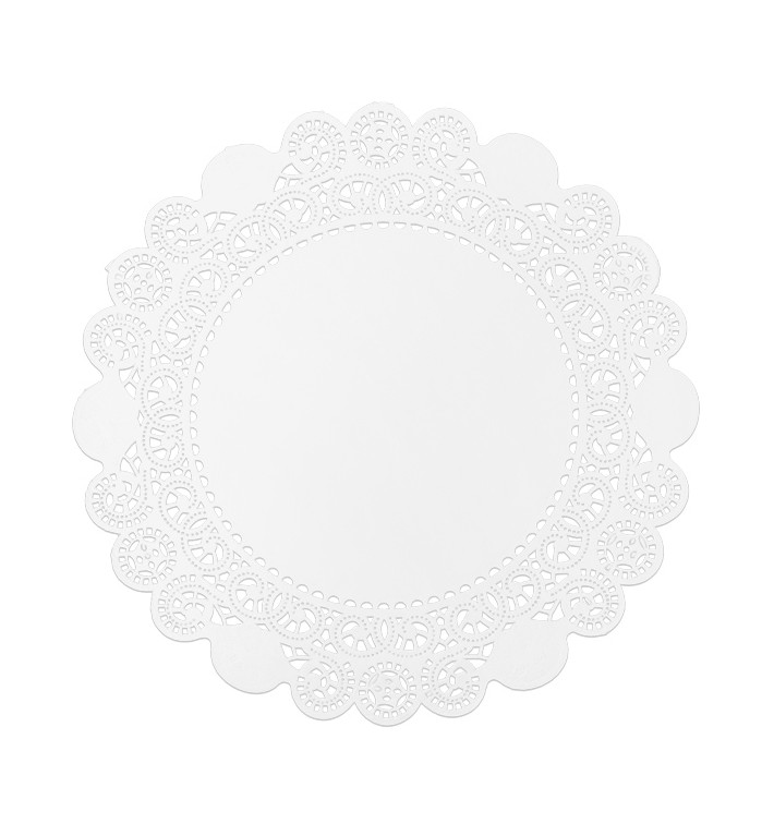 MONOUSO - Rundes Spitzenpapier Weiß "Litos" Ø25cm (2.000 Stück)