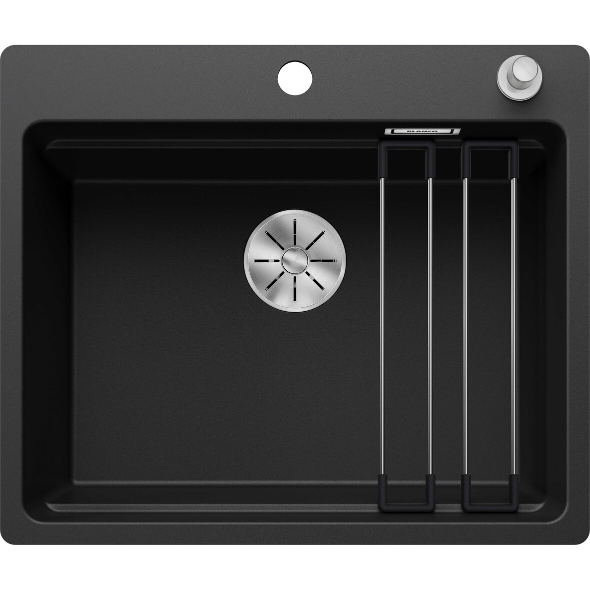 BLANCO ETAGON 6-F Einbauspüle SILGRANIT schwarz ab 60 cm Excenter
