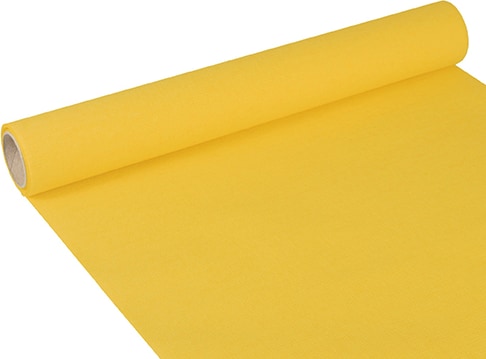 6 X Tischläufer, Tissue "ROYAL Collection" 3 m x 40 cm gelb