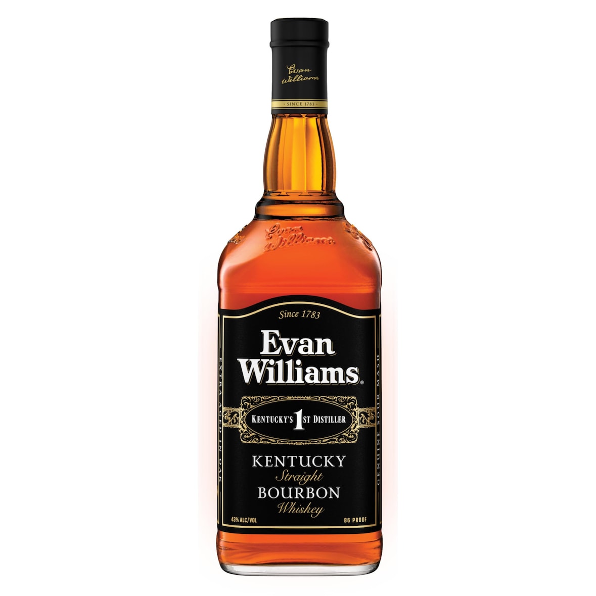 Evan Williams Kentucky Straight Bourbon Whiskey Black Label 43% Vol. 1l