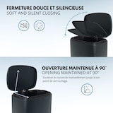 thumbnail of Poubelle De Cuisine A Pédale - Admiral - Kitchen Move - 50l - Design - Gris Mat En Acier Inox