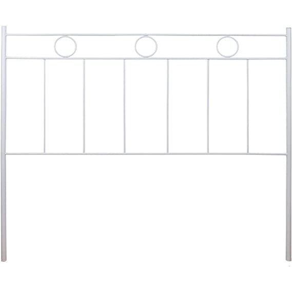 Cabecero de forja Gema, color Blanco Cabezal para cama de 135 cm, Cama 140 cm x 125 cm