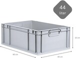 thumbnail of PROREGAL SuperSparSet 5x Eurobox NextGen Economy mit Scharnierdeckel & roten Verschlüssen, Griffe zu, HxBxT 22x40x60cm, 44L, Eurobehälter, Box
