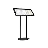 thumbnail of Porte-Menu Restaurant 3 x A4 Portrait Noir Mat sur Pied