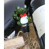thumbnail of Flaschenverschluss Frosch für Champagner, Wein und Sekt, Höhe 11 cm, Muranoglas-Art, Handarbeit
