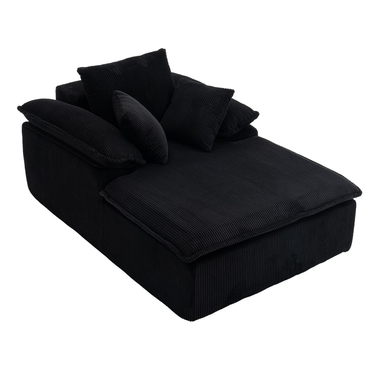Ergonomischer Relaxsofa 177x122x92 cm Schwarz aus Cordura, Kein Montageaufwand, Luxus Komfort, Breite Armlehnen