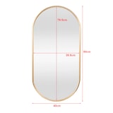 thumbnail of Helloshop26 - Miroir mural ovale 40 x 80 cm doré 03_0007955