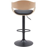 thumbnail of Banco de bar Kingston natural/preto/couro sintético