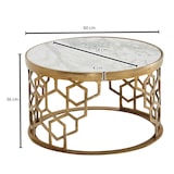 thumbnail of Couchtisch `Marble`, luxuriöser Marmor-Metalltisch, stilvolles Wohnzimmer-Design. 60x60x36 cm | Kadima Design