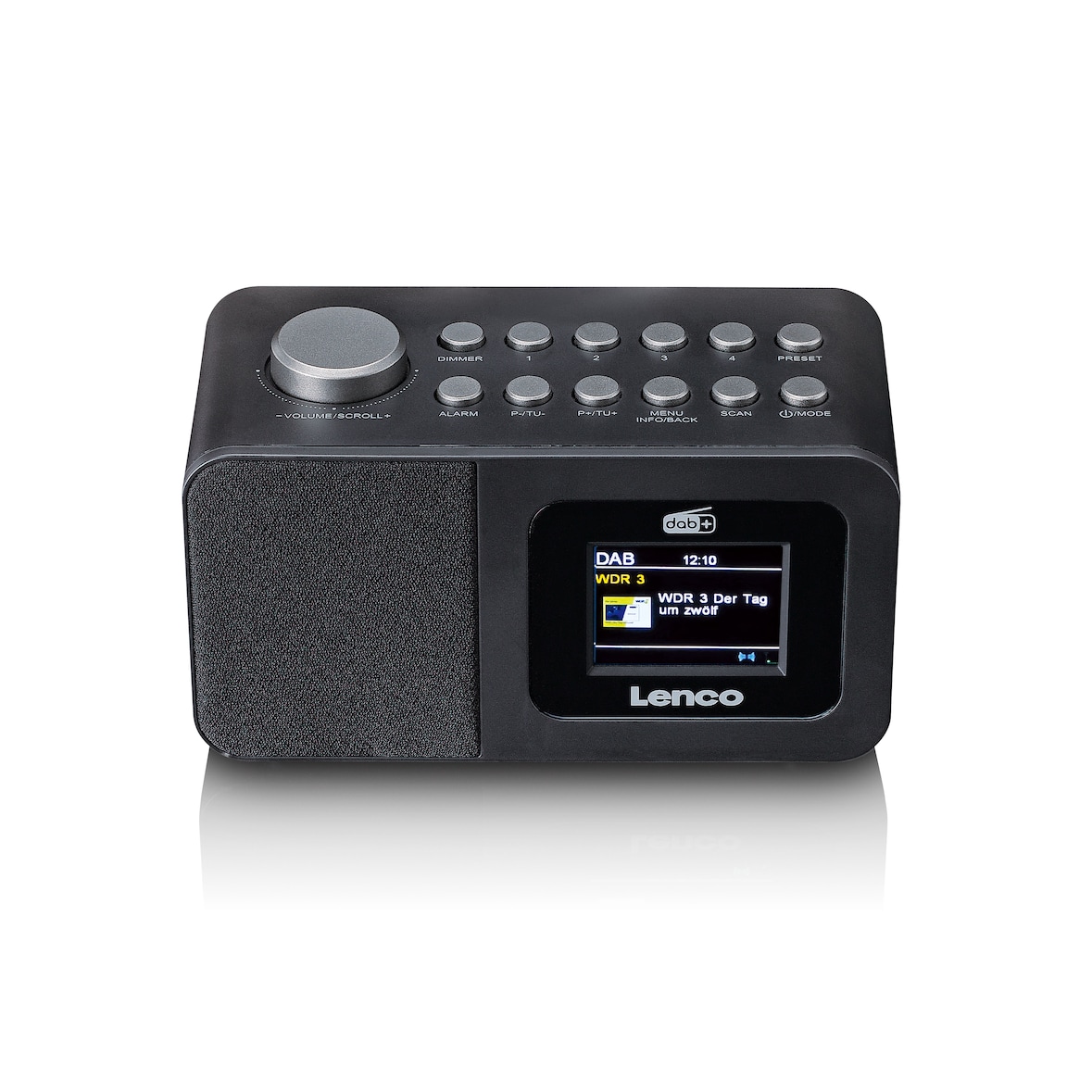 Lenco CR-625BK - DAB+/FM Radiowecker mit Farbdisplay, Sleeptimer und Doppelalarmfunktion - Schwarz