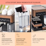 thumbnail of Arabica Comfort Siebträgermaschine 1350W 20 Bar 1,8l Touch-Bedienfeld Kupfer-Metallic