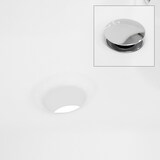thumbnail of ECD Germany Aufsatzwaschbecken Keramik Weiß Ø 455 × 185 mm, rund – inkl. Ablaufgarnitur, Design Waschschale
