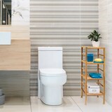 thumbnail of Relaxdays Badregal Holz, 3-5 Ablagen, Standregal aus geöltem Walnussholz, skandinavischer Stil, Massivholz, braun