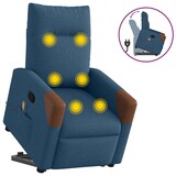 thumbnail of vidaXL Massagesessel mit Aufstehhilfe Blau Stoff