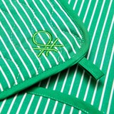 thumbnail of Benetton - 3-tlg. Set Schürze (Schürze + Ofenhandschuh + Topflappen) 100% Baumwolle 190Gsm Grün Rainbow Be