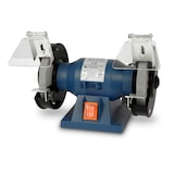 thumbnail of EBERTH Doppelschleifer 150W, 150mm, A36 & A60, Funkenschutz, Werkzeugauflage, Gummifüße, Tischmontage