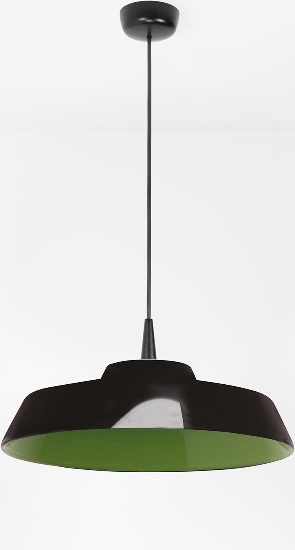 Circus Black LED-Pendelleuchte, handgefertigtes Design aus grüner Keramik, Durchmesser 35 cm, höhenverstellbar bis 300 cm, 8 W, 3000 K