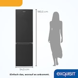 thumbnail of Exquisit Kühl-Gefrierkombination KGC265-70-NF-040C inoxlook-az | No Frost | Nutzinhalt: 253 L | Temperaturregelung