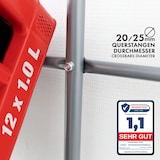 thumbnail of Getränkekistenregal für 3 Kästen "Rocket" - Flaschenregal, Getränkekistenhalter mit Wandbefestigung aus Metall in grau / 49,5 x 32,5 x 115,5 cm