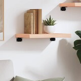 thumbnail of vidaXL Wandregal 40x30x(2-4) cm Massivholz Eiche Unbehandelt