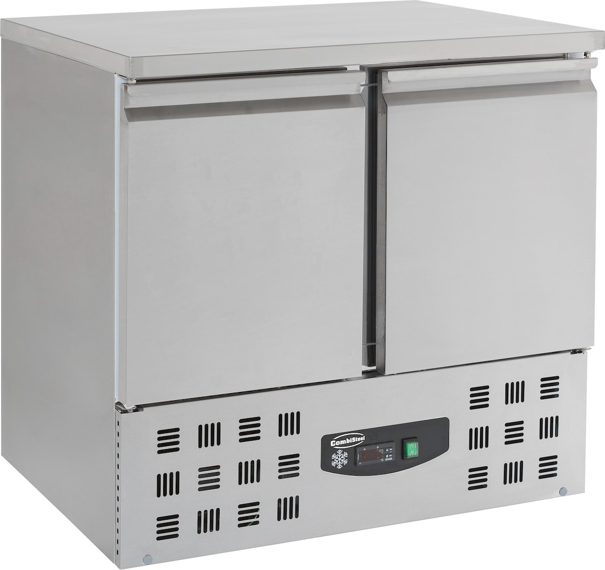 Tiefkühltisch ALBON | 2x Tür | 2x 1/1GN, HxBxT 85,5x94,3x70cm | -10/-20°C | Edelstahl + CHEFGASTRO Geschirrtuch