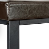 thumbnail of Relaxdays Schuhbank, 6-8 Paar Schuhe, Schuhregal zum Sitzen, Kunstleder-Polster, HxBxT: 49 x 81 x 31 cm, 2 Etagen, braun