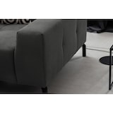 thumbnail of KAWOLA Sofa OHIO Ecksofa Feincord anthrazit mit motorischem Sitzvorzug Recamiere links