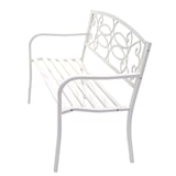 thumbnail of Tuinbank HWC-F44, parkbank, 2-zits gepoedercoat staal ~ wit