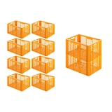 thumbnail of PROREGAL 10x Eurobehälter Bäcker- & Konditorenkasten | HxBxT 34,9x40x60 | 70 Liter | Gelb-Orange | Brötchenkiste, stapelbare Bäckerkiste