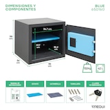 thumbnail of ARREGUI BLUE 650160 Caja fuerte con codigo, facil de usar, Caja de seguridad electronica con teclado para casa, 38 x 35 x 36 cm, 42 L, Gris