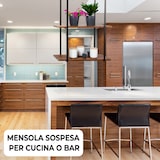 thumbnail of Mensola BAR SHELF 75 cm MARRONE con 2 Ripiani porta bicchieri e bottiglie by Yelloo