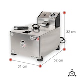 thumbnail of Romux® Fritadeira Elétrica Industrial 5 Litros Simples de Bancada | Fritadeira Profissional Aço Inoxidável 3500 W com Termostato Alta Precisão
