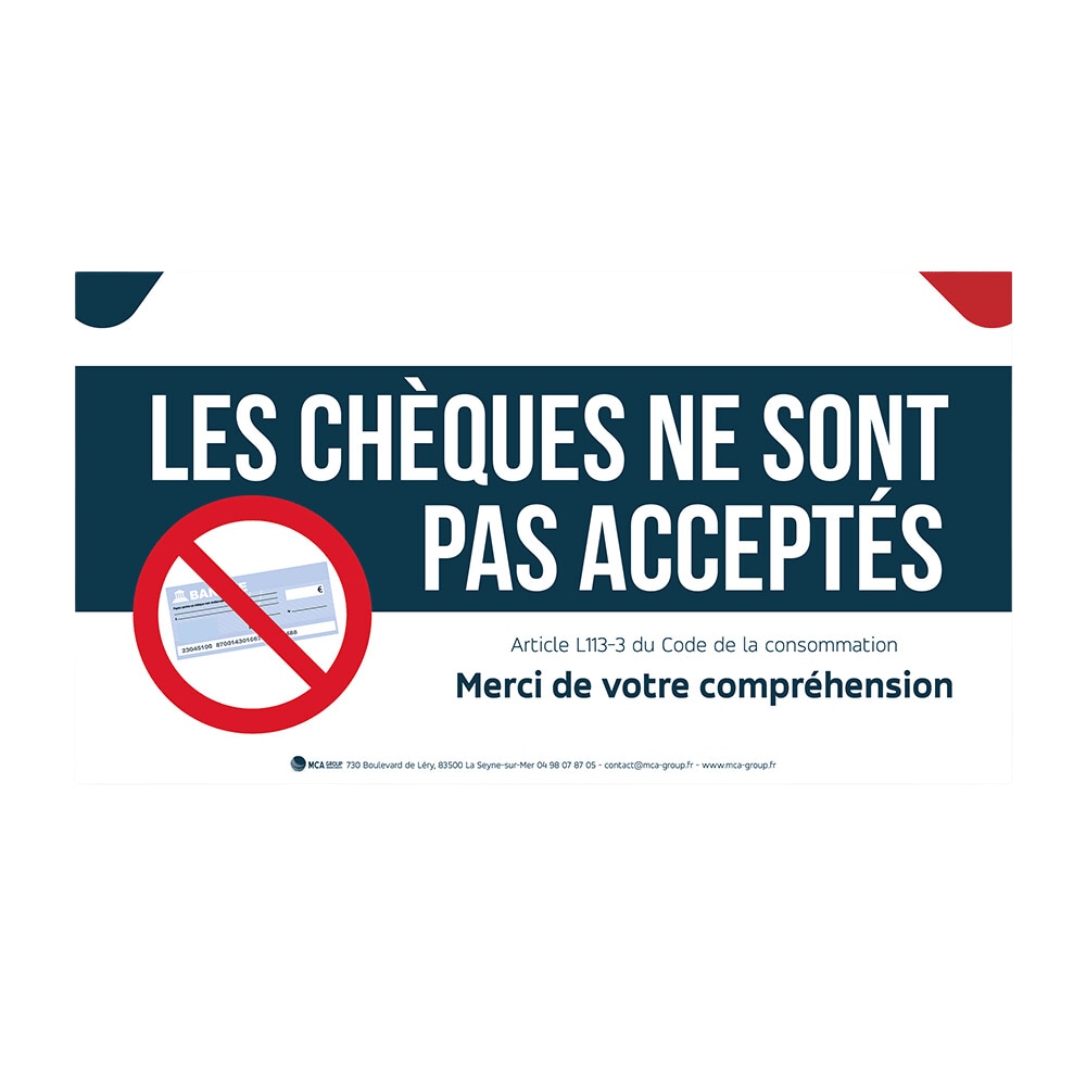 Les Chèques ne Sont Pas Acceptés