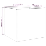 thumbnail of vidaXL Pflanzkübel 2 Stk. Schwarz 42x40x39 cm Stahl