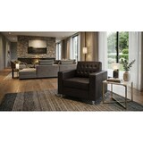 thumbnail of Sessel Kunda, Clubsessel Loungesessel, Kunstleder, Metall-Füße ~ coffee